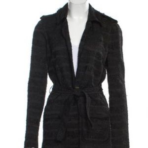 Gryphon‎ New York black textured tweed coat jacket